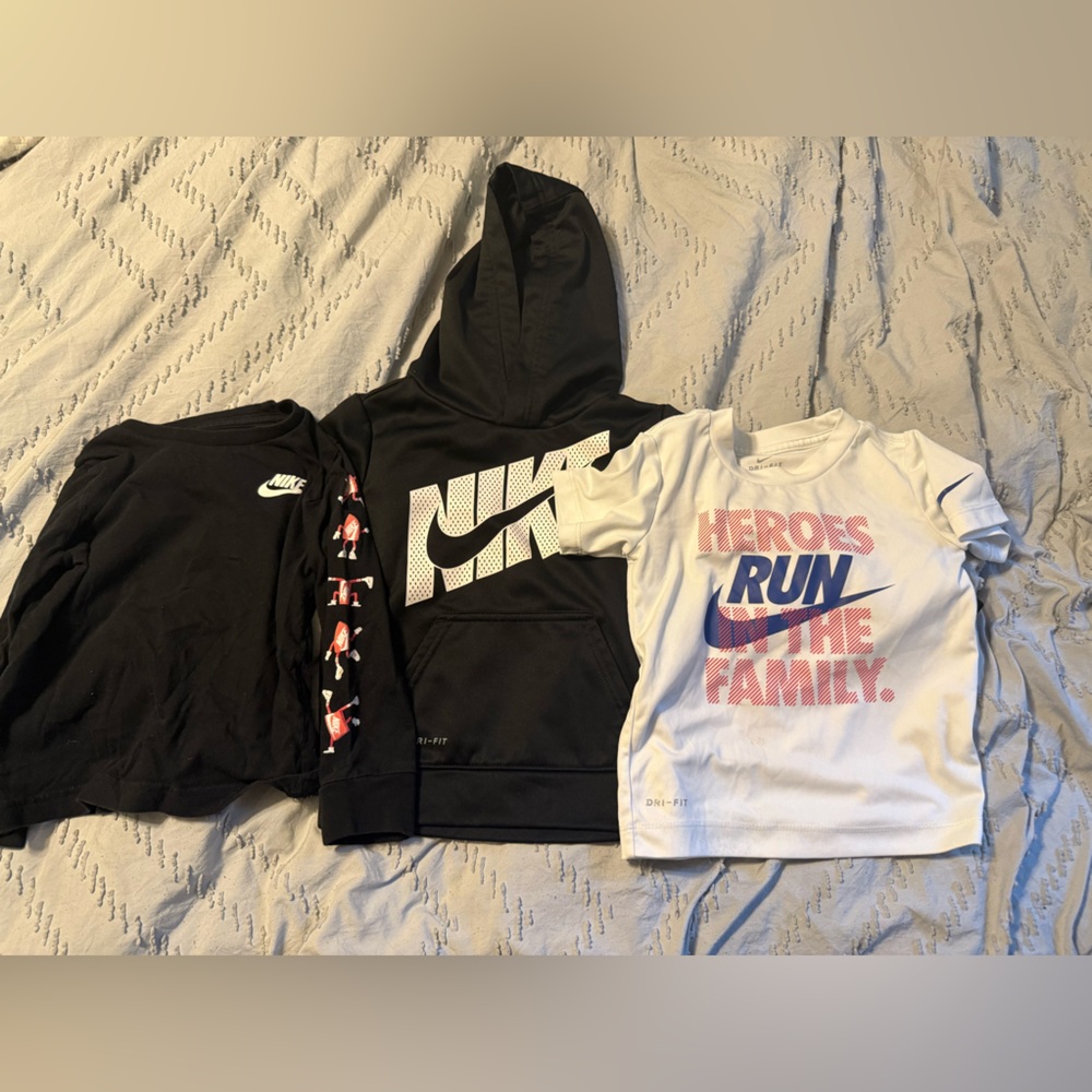 Nike Black Hoodie and White Graphic Tee Set